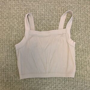 Green Ribbed Tank Top